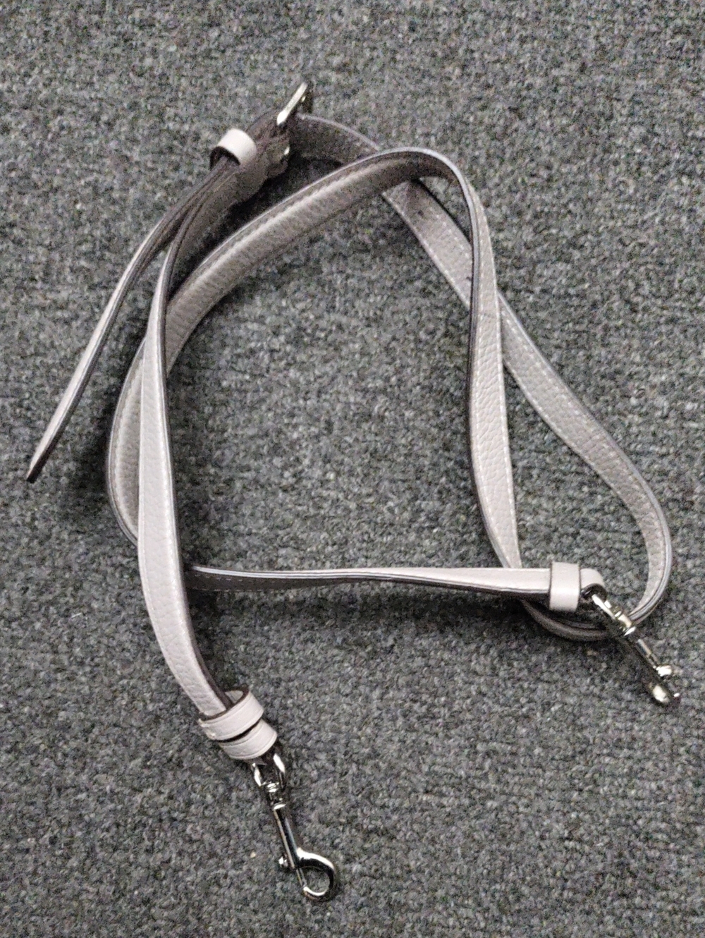 Coach Soft Gray Leather Crossbody Strap